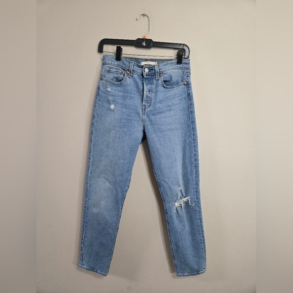 Levi's Denim - Levi's Jeans Vintage Big E Womens 27 Wedgie Straight Button Fly High Rise  Denim